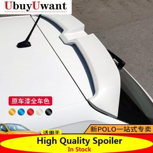 For Volkswagen Polo 2019 2020 ABS Plastic Painted Color Exterior Car Rear Tail Wing Trunk Lip Spoiler