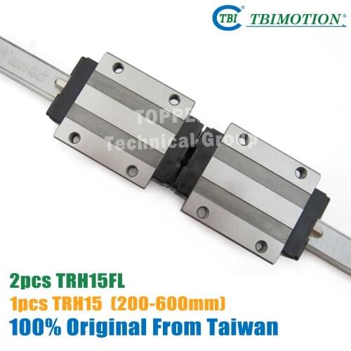 TBI TR15N 500mm linear guide rail with TRH15FN slide blocks for CNC parts