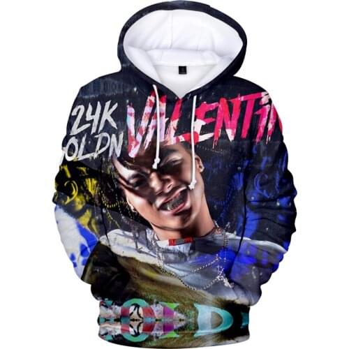 Personality Mens Women Hoodie 24kgoldn Sweatshirt 3D Printed Hip Hop Streetwear Clothes Style Rapper 24K Goldn Hoodie Pullovers