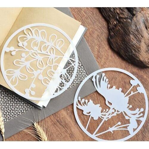 Window Art Stencil Tabloid Circular DIY Painting Accessories Spring Flower Spray Templates Round Air Brush Paint for Wall Decor