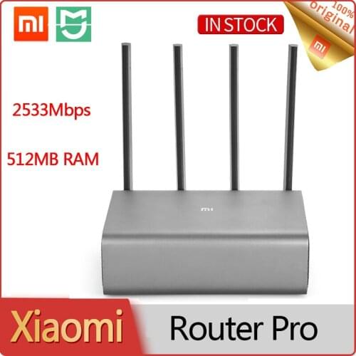 Xiaomi Router Pro 2533Mbps 512MB Smart Wireless WiFi Repeater 2.4GHz 5.0GHz Dual-band 4 Antennas WiFi Network Network Extender