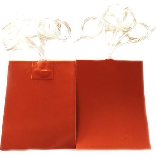 110V 200W 160*200*1.5mm Silicone Rubber Heater with 160C heat protector 1000mm lead wire