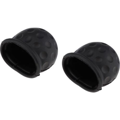 2 Pieces 50mm Tow Ball Cover Caps Towing Hitch For Caravan Trailer Black
