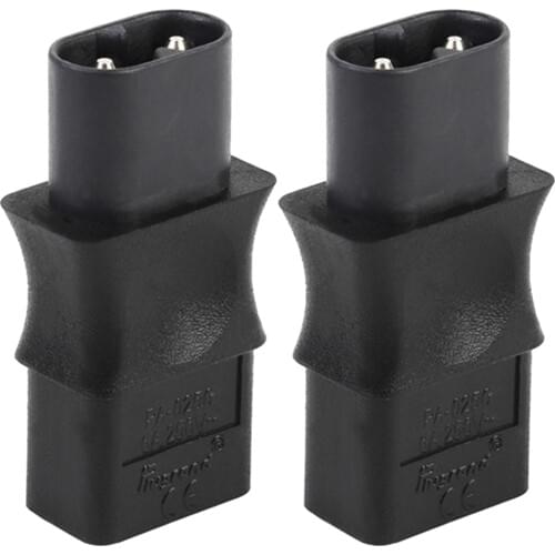 2X IEC320 C8 Male To IEC 320 C9 Female 2 Pin Power Converter AC Adapter Durable