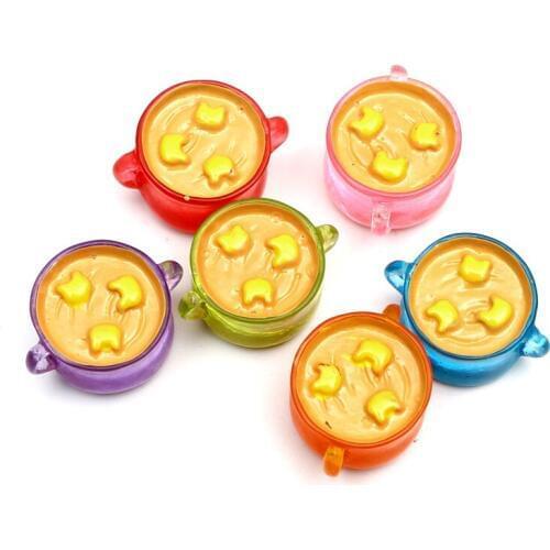 20pcs Mixed Soup Pot Kitchenware Resin Decoration Crafts Flatback Cabochon Embellishments For Scrapbooking Beads Diy Accessories