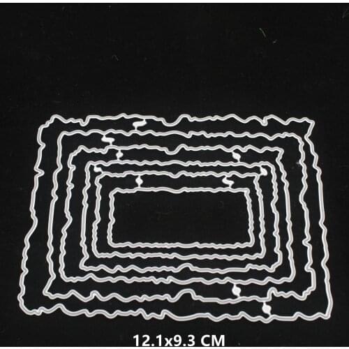 2021 Rectangle Metal Cutting Dies DIY Scrapbooking Paper Photo Album Crafts Knife Mould Cards Embossing Mold Stencils for Decor