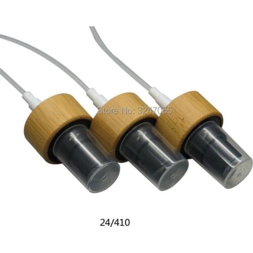50pcs100pcs 24/410 High Quality Bamboo Cosmetic Spray Nozzle for Bottles, Black Natural Bamboo Mist Sprayer for Cosmetic Bottle