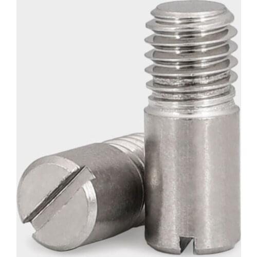 6pcs M2 M3 M4 thread pin slotted tooth end locating pins 304 stainless steel dowel smooth column dowels GB878