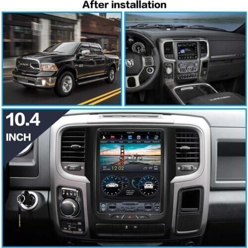 Android 9.0 Tesla style Car No DVD Player GPS Navigation For Dodge RAM 2014-2018 radio tape recorder head unit multimedia player