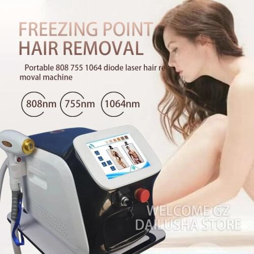 3 wavelength 808nm diode laser hair remover painless effetctive hair removal machine with 755nm 808nm 1064nm for all skin hair