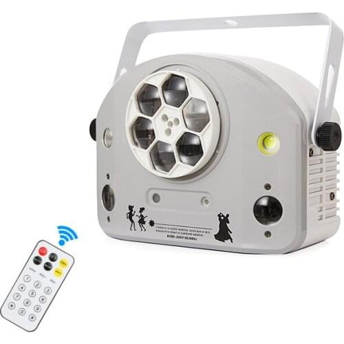 Remote Dj Light 6 Bee Eye Led R/G Laser Strobe Pattern 4 IN 1 Effect Light Image Lines Scan Bar Home Party Disco Effect Lighting