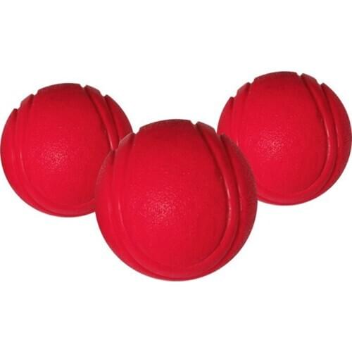 Super Toughness Pet Molar Bite Resistant Training Chew Toy Non-toxic Solid Natural Rubber Bouncing Ball for Dog Cat Size- Small