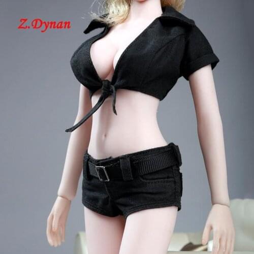 1/6 Scale Female Fire Girl Toys FG002 Casual Clothes tank top shorts shoes set for 12in Action Figure Tbleague Phicen Doll