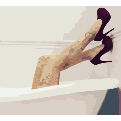 Painting By Numbers Woman high heels Drawing On Canvas HandPainted Gift Picture By Number animal Kits Home Decoration