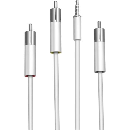 Jack 3.5 mm to 3 RCA Audio/Video AV Composite Stereo Splitter Cable Adapter 1.5m for TV DVD STB