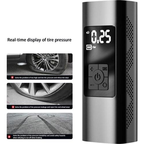 6000mAh Smart Car Air Compressor Electric Wireless Tire Inflator Air Pump Rechargeable Digital Auto For Car Motorcycle Balls