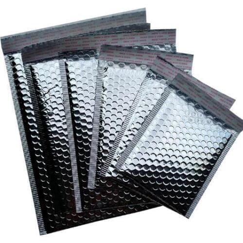 8 sizes 11x13cm/23x30cm 40pcs Silver Padded Shipping Envelope Metallic Bubble Mailer Aluminum Foil Gift Bag Packing Wrap