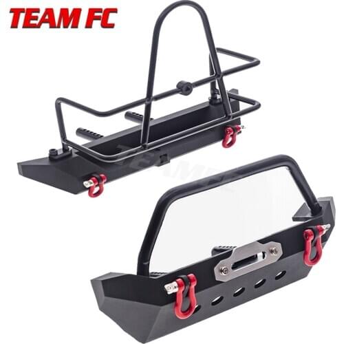 Metal Front Rear Bumper for 1/10 RC Crawler Traxxas TRX4 Defender Bronco Axial SCX10 SCX10 II 90046 90047 car