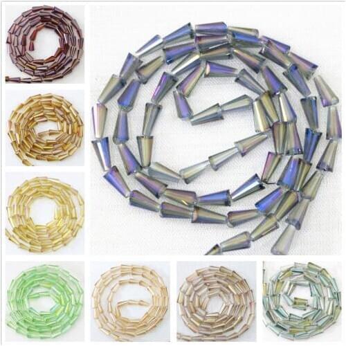 Fashion crystal 6x12mm glass rhinestones drop tower new design gift jewelry loose beads 50pcs B1182