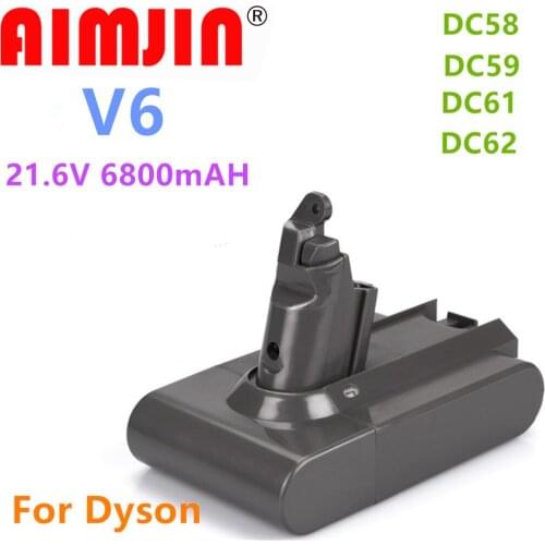 2021 New 21.6V 6800mAH Li Ion Power Tool Battery for Dyson V6 Dc58 Dc59 Dc61 Dc62 Dc74 Sv07 Sv03 Sv09 Vacuum Cleaner Batter