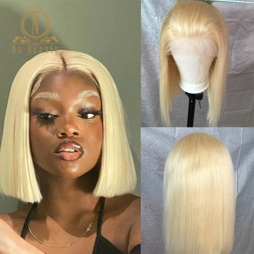 613 Honey Blonde Color Remy Brazilian Straight T Lace Part Human Hair Wig 1B 613 Ombre Wigs for Black Women Nabeauty 150 Density