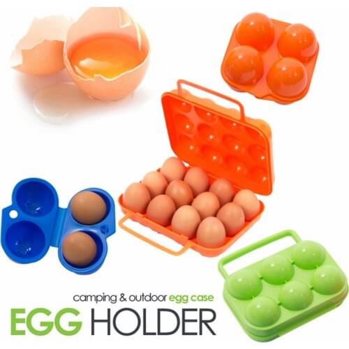 Outdoor Camping Tableware Portable Camping Picnic BBQ Egg Box Container Egg Storage Boxes Travel Kitchen Utensils Gear Organizer
