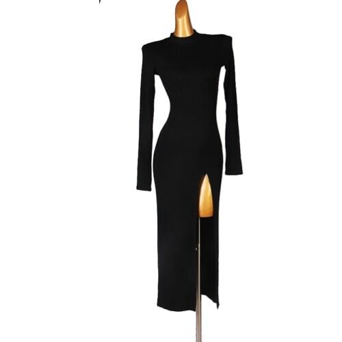 Latin dance performance competition dress Latin dance dress long sleeve Rumba Costumes