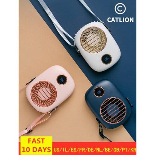 Neck Fan Portable Mini Usb handheld fan 5V cooler Rechargeable Ventilador Outdoor Travel Silent Small Cooling Fans LED Display