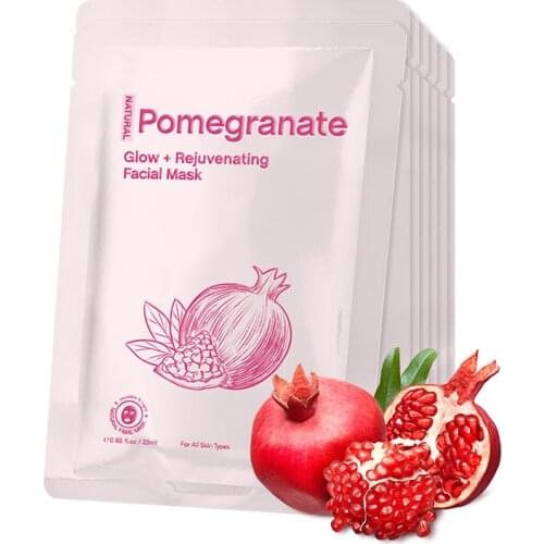 Pomegranate Skin Lightening Facial Mask Silk Sheet Mask Beauty Whitening Moisturizing Brightening Skincare Face Masks Korean