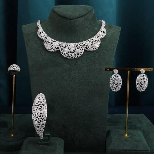 TIRIM Luxury Cubic Zirconia Jewelry Set for Women Wedding Engagement Party Dudai Africa Nigeria Crystal Jewellry Accessories