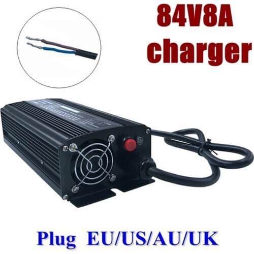 84V 8A lithium battery smart charger for 72V 20S Li-Ion 672 watts hig bicycle electric motorcycle battery charger