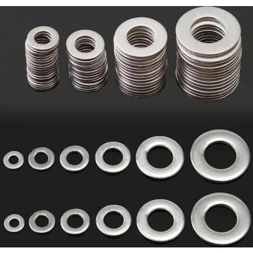 105pcs Stainless Steel Sealing Washer Gasket Nut and Bolt Set Flat Ring Seal Assortment Kit M3 M4 M5 M6 M8 M10 for Sump Plugs