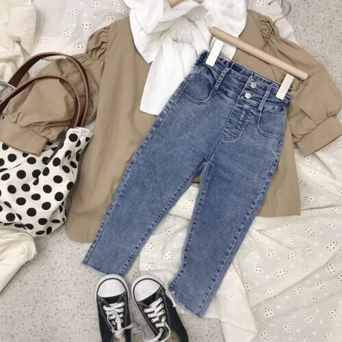 2021 Children Girls kids Jeans Pants Fashion Baby GIRLS Pants Trousers