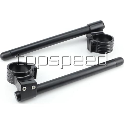 46MM Black Motorcycle CNC High Lift Adjustable Clip Ons On Handle Bar Handlebar