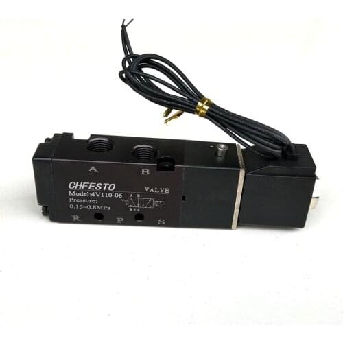 4V110-06 DC24V AC220V Pneumatic Solenoid Valve 1/8