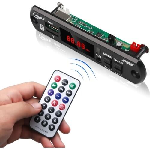 5V 12V MP3 Module Automobile Car Bluetooth MP3 WMA USB/SD/FM/AUX Decoder Board Plate Audio Module Color Screen