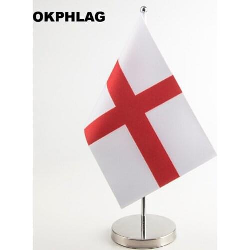England desk Flag with Stand 14*21CM table Banners Customize for Office House Party KS-0179 KS-0234