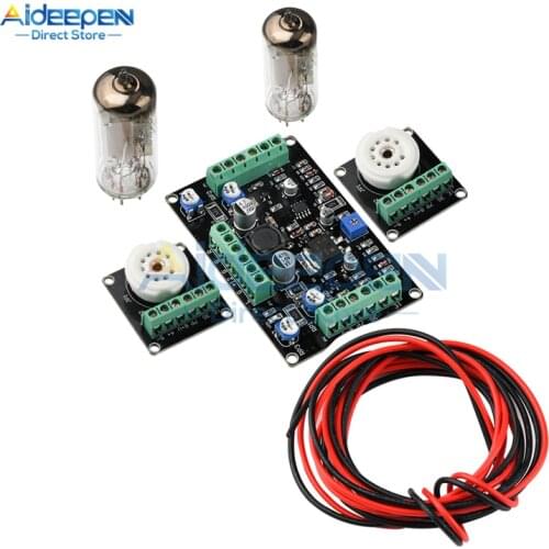 DC 12V 1A Dual Channel Low Voltage 6E2 Tube Indicator Driver Kits Board Level Indicator Amplifier DIY Audio Fluorescent
