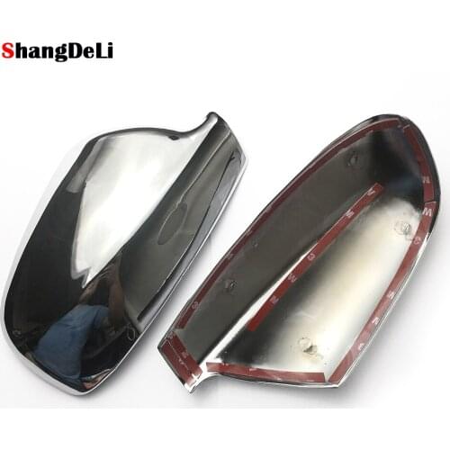 For Peugeot 307 CC SW 2004 - 2012 Chrome Car Rearview Mirror Cover Frame Shell Wing Mirror Housing Trim Caps
