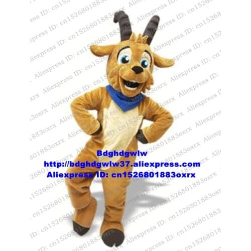 Brown Antelope Gazelle Goat Mascot Costume Adult Cartoon Character Outfit Suit Club Activities Capping Ceremony zx2972