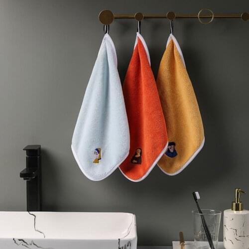 1PCS Hand Towel Multi-use Strong Absorption Fleece Home More Thicker Towel for Drying Hands Hanging Cloth Kitchen Accessories
