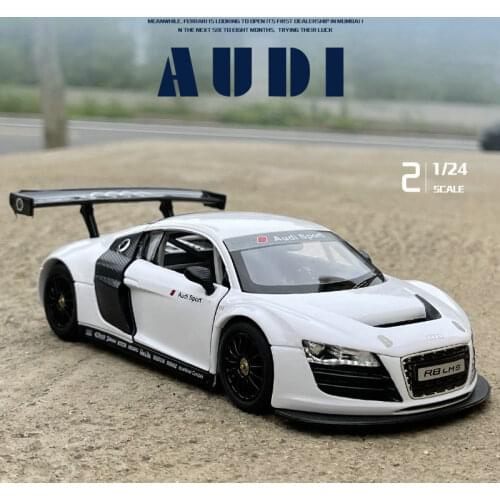 1/24 AUDI R8 Coupe Le Mans Alloy Sports Car Model Diecasts Simulation Metal Toy Vehicles Car Model Collection Childrens Toy Gift