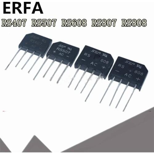 5pcs RS407 RS507 RS608 RS807 RS808 Bridge Rectifiers DIP-4
