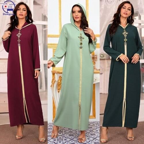 Muslim Fashion Hijab Dress Dresses For Women Arabe Musulman Djellaba Femme Caftan Marocain Abaya Dubai Turkey Islam Kaftan Robe
