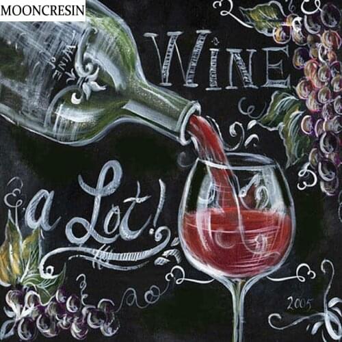 New Diy Diamond Painting Cross Stitch Crystal Full Resin Diamond Embroidery Mosaic Wine Cup Needlework Crafts Home Decoration