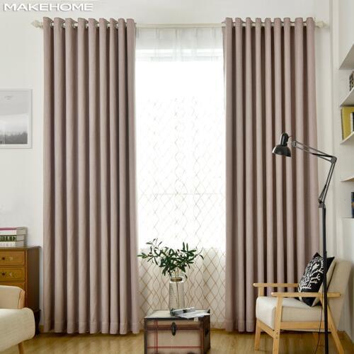 Twill Linen Modern Curtains for Living Room Blackout Curtains for Bedroom Kitchen Thick Fabric Thermal Insulating Curtain Drapes