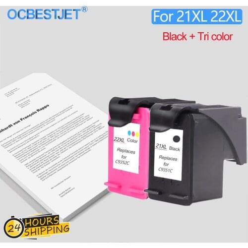 Refill For HP 21XL 22XL Full Ink Cartridge Replacement For HP Deskjet 3915 3920 F380 F2180 F4100 F4180 Printer For HP 21 22