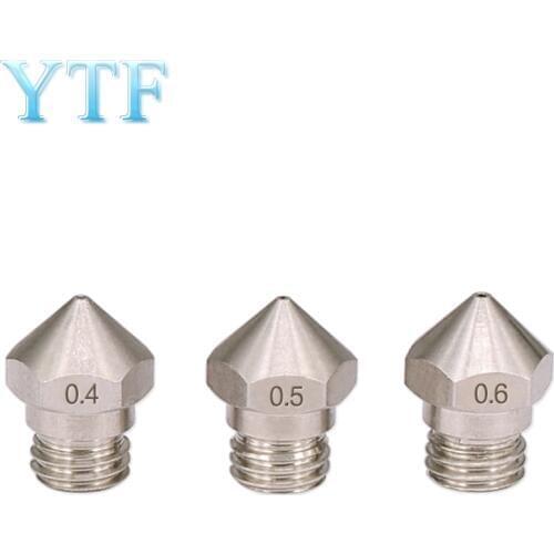 3D Printer M7 Stainless Steel MK10 Nozzle 0.2/0.3/0.4/0.5/0.6/0.8 for 1.75mm 3D Printer Parts