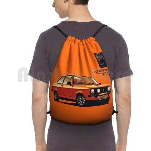 Escort Mk2 Sport Backpack Drawstring Bags Gym Bag Waterproof Escort Sport Saloon Car Cars Sports Car Mk2 Rally Car