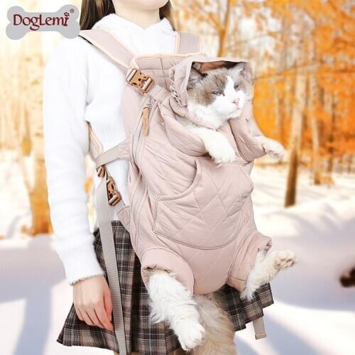 Outdoor Pet Cat Dog Carrier Backpack Winter Cozy Pet Dog Travel Bag Carrier Travel Backpack Carrier For Dog Cat
